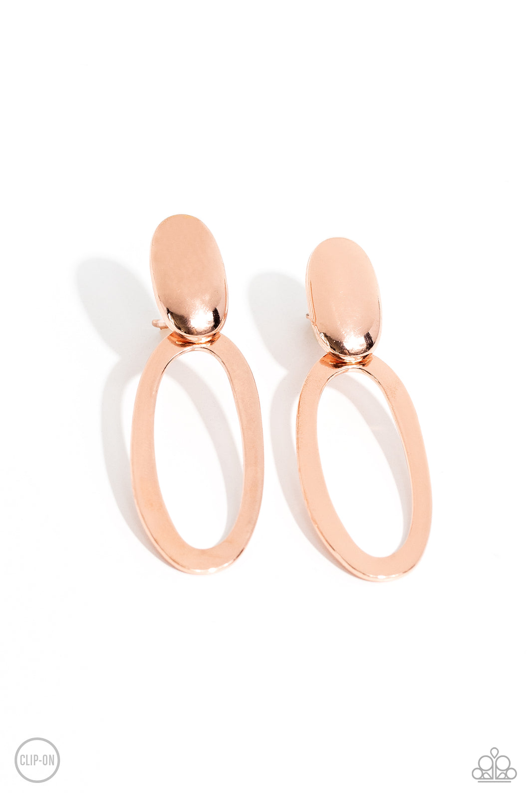 Pull OVAL! Earring - Copper