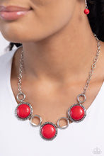 Load image into Gallery viewer, Saharan Scope Necklace Set - Red
