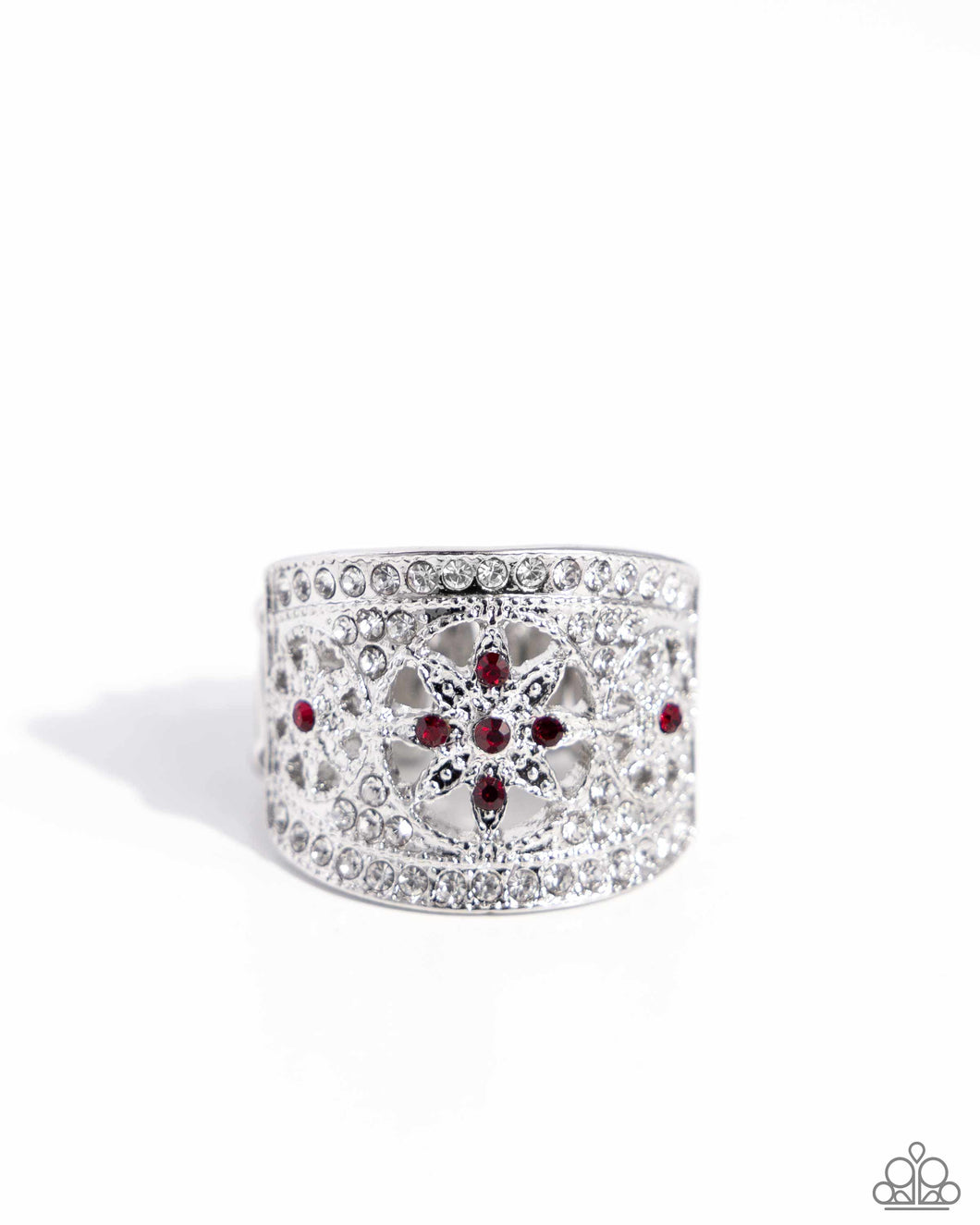 Gilded Glitz Ring - Red