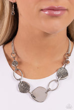 Load image into Gallery viewer, Asymmetrical Attention Necklace Set - Silver
