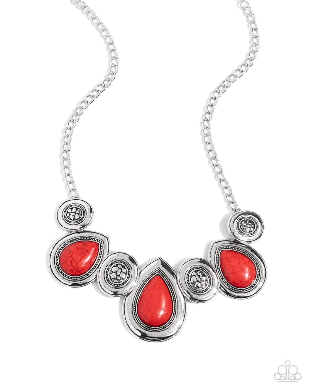 Rustic Remix Necklace Set - Red