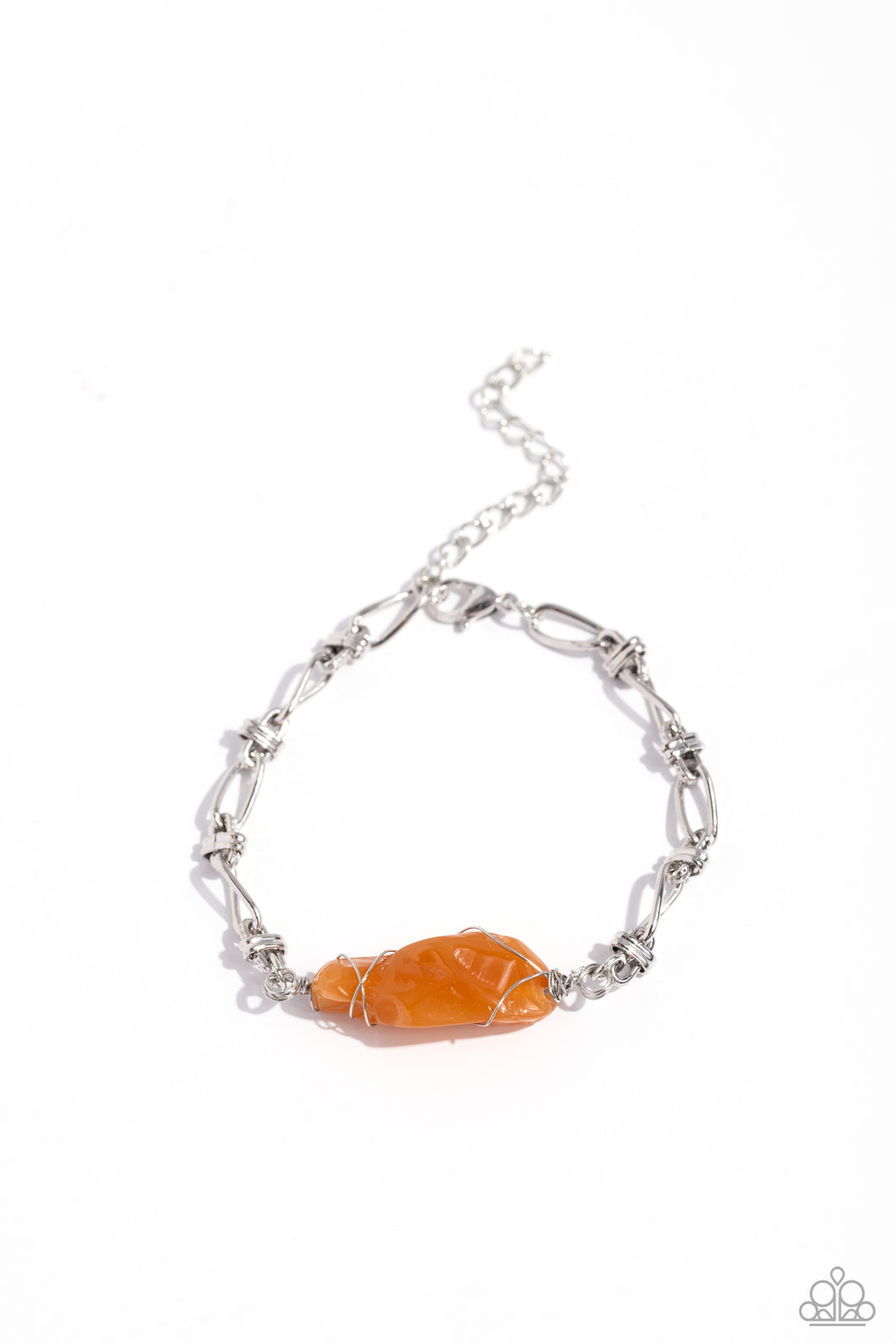 Whimsically Wrapped Bracelet - Orange