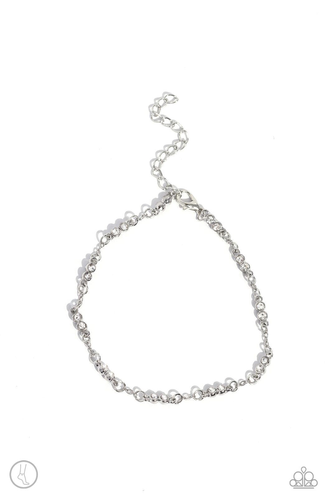 Simple Sass Anklet- White