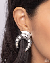 Load image into Gallery viewer, Harmonious Horseshoe Earring - White
