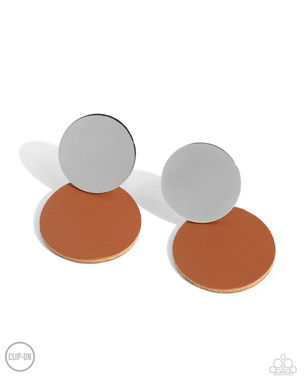 Leather Leader Earring - Brown