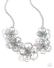 Load image into Gallery viewer, Wiry Wallflowers Necklace Set - Green
