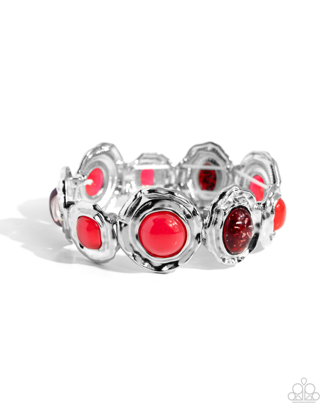 Hammered High Bracelet - Red