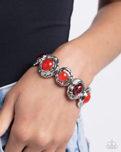 Load image into Gallery viewer, Hammered High Bracelet - Red
