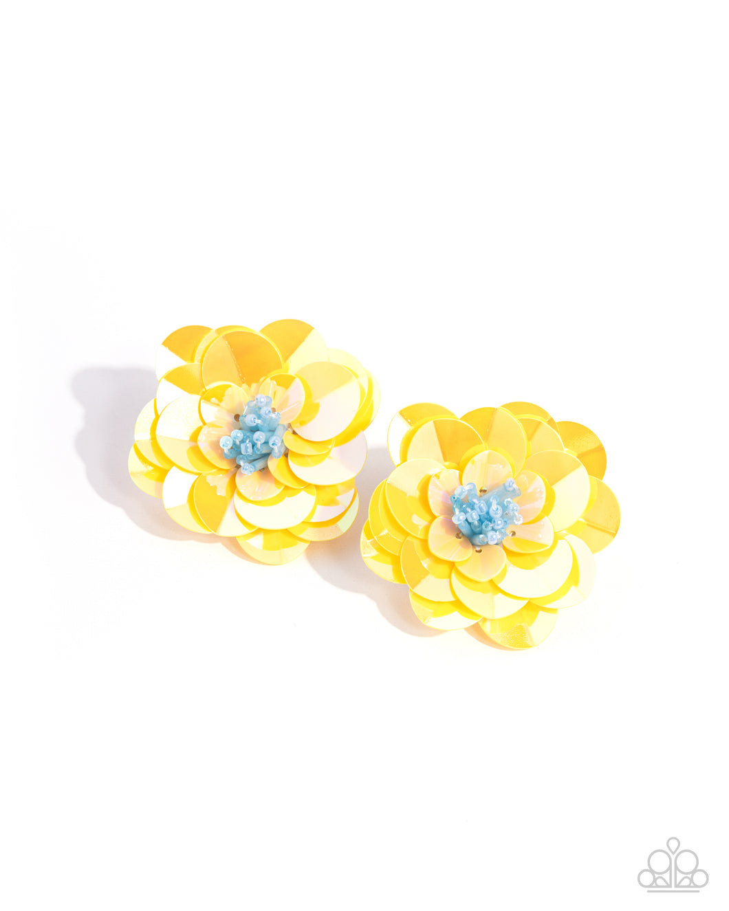 Floating Florals Earring - Yellow