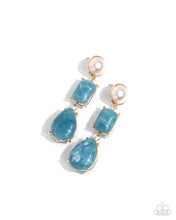 Load image into Gallery viewer, Marbled Masterpiece Earring - Blue
