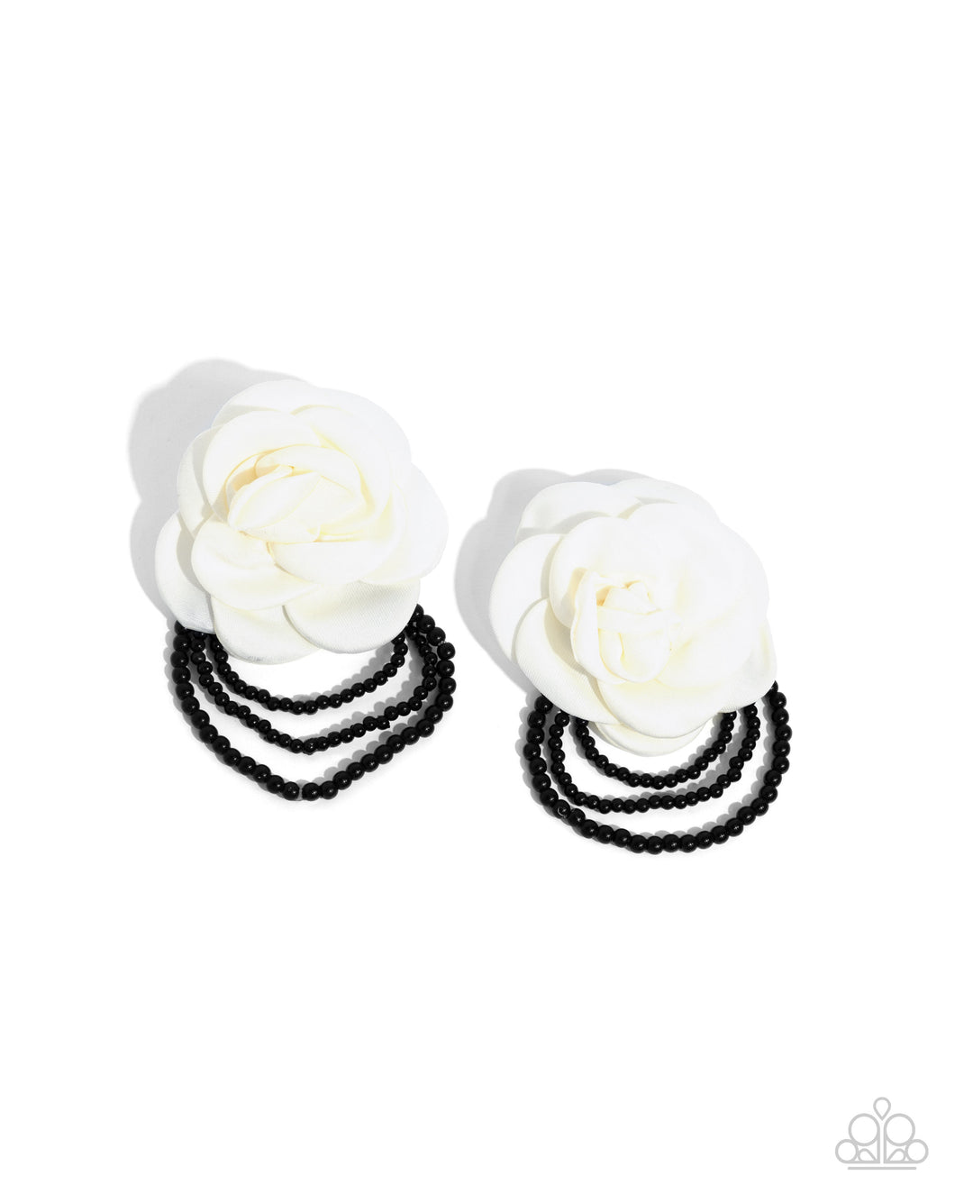 Dramatic Dame Earring - White