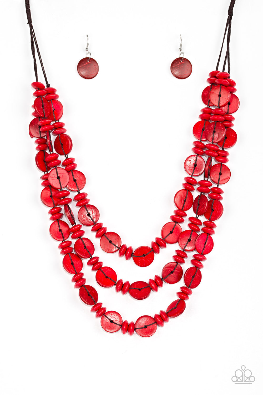 Barbados Bopper Necklace Set - Red