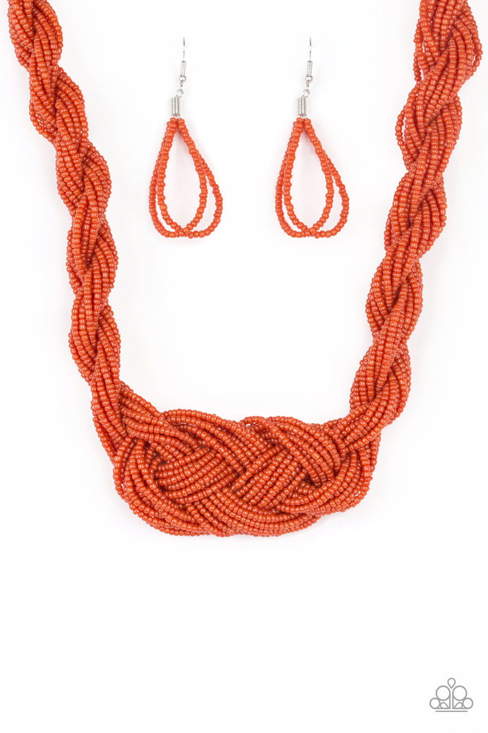 A Standing Ovation Necklace Set - Orange