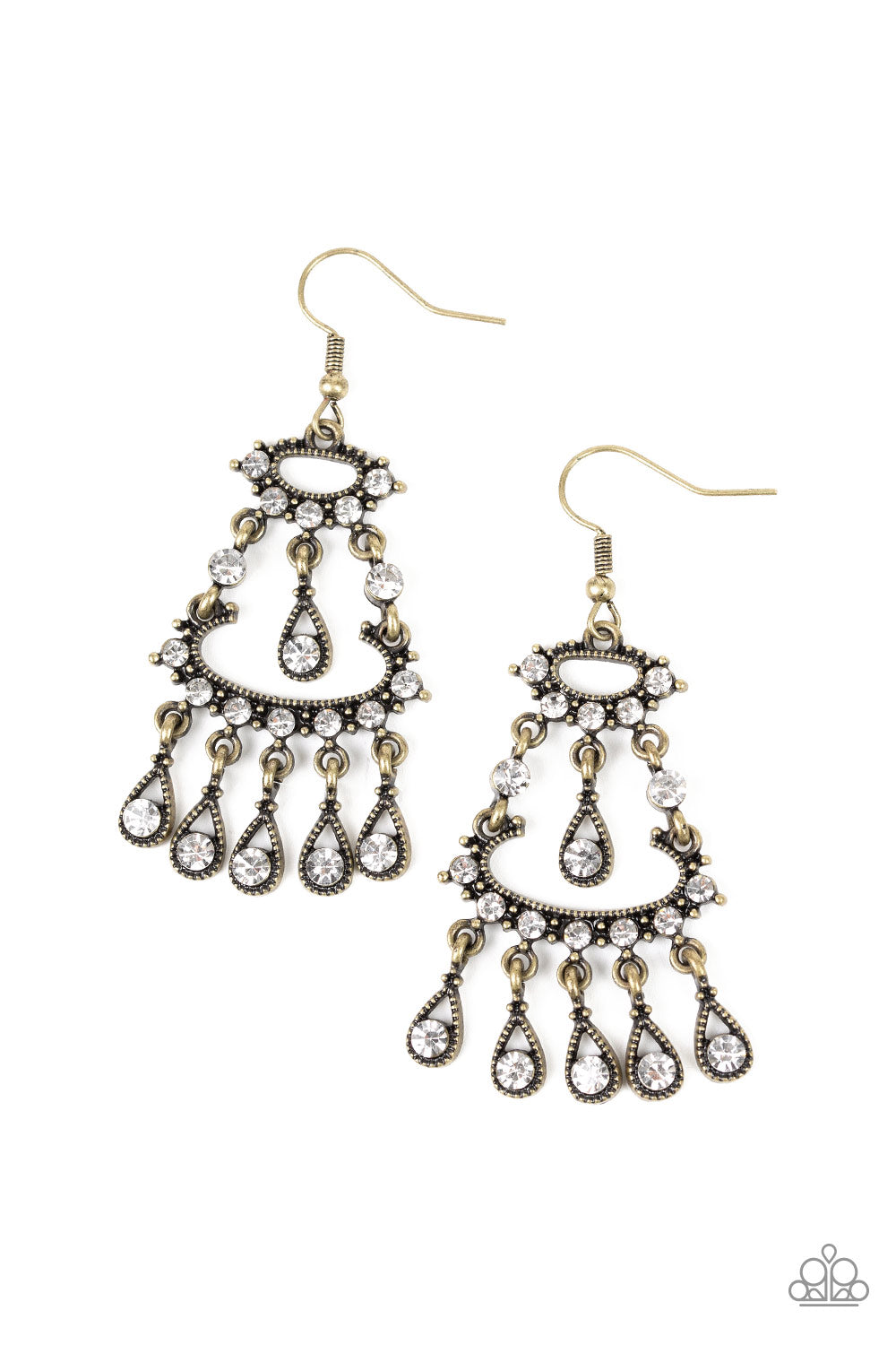 Chandelier Shimmer Earring - Brass