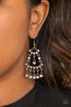 Load image into Gallery viewer, Chandelier Shimmer Earring - Brass
