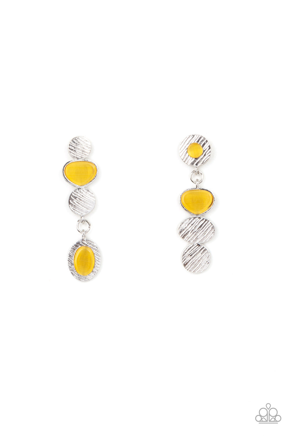 Asymmetrical Appeal Earring - Yellow