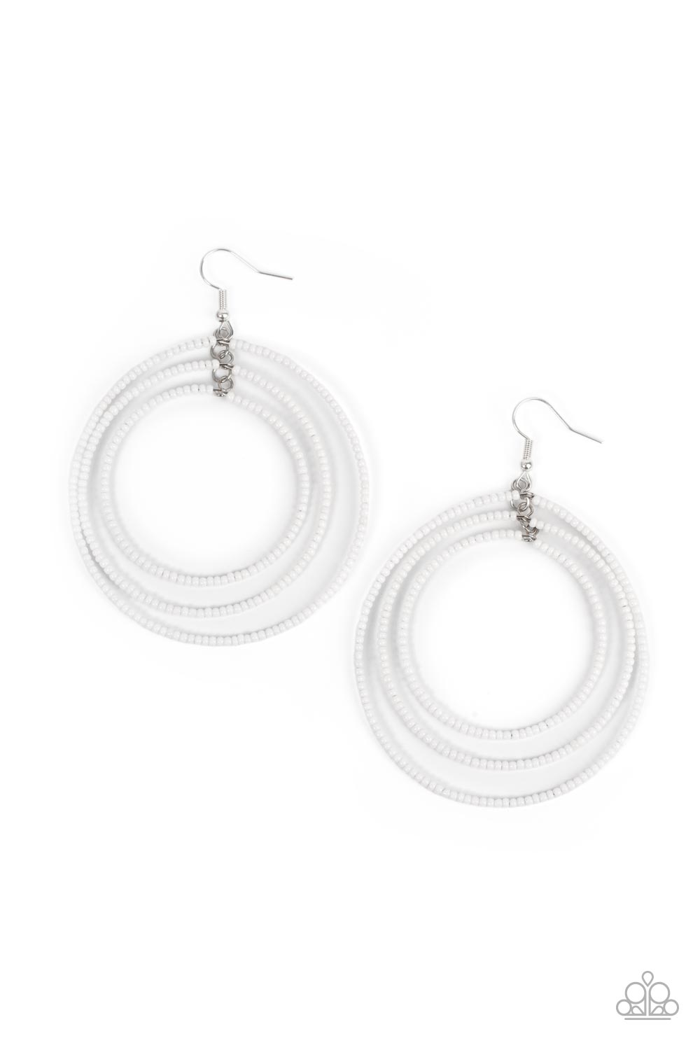 Colorfully Circulating Earring - White