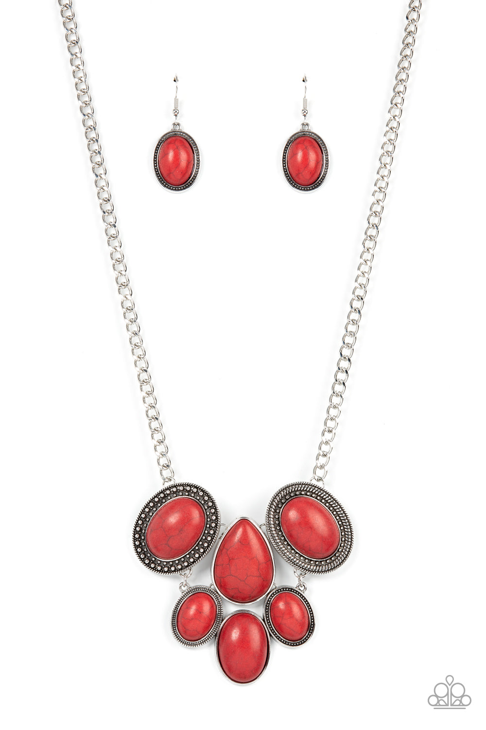 All-Natural Nostalgia Necklace Set  - Red