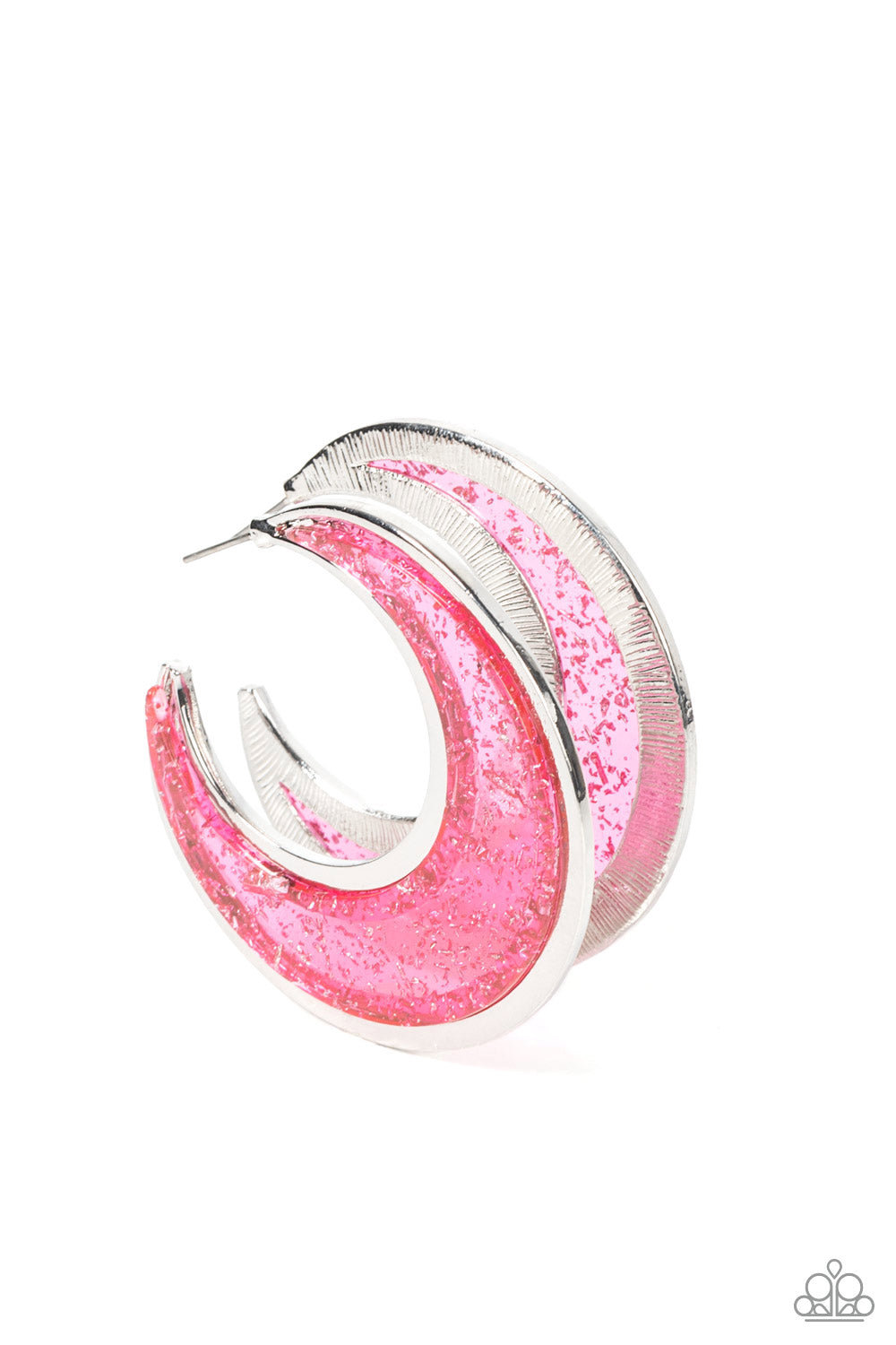 Charismatically Curvy Earring - Pink