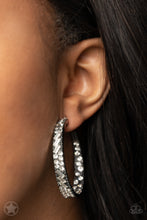 Load image into Gallery viewer, GLITZY By Association Earring - Gunmetal Black/White
