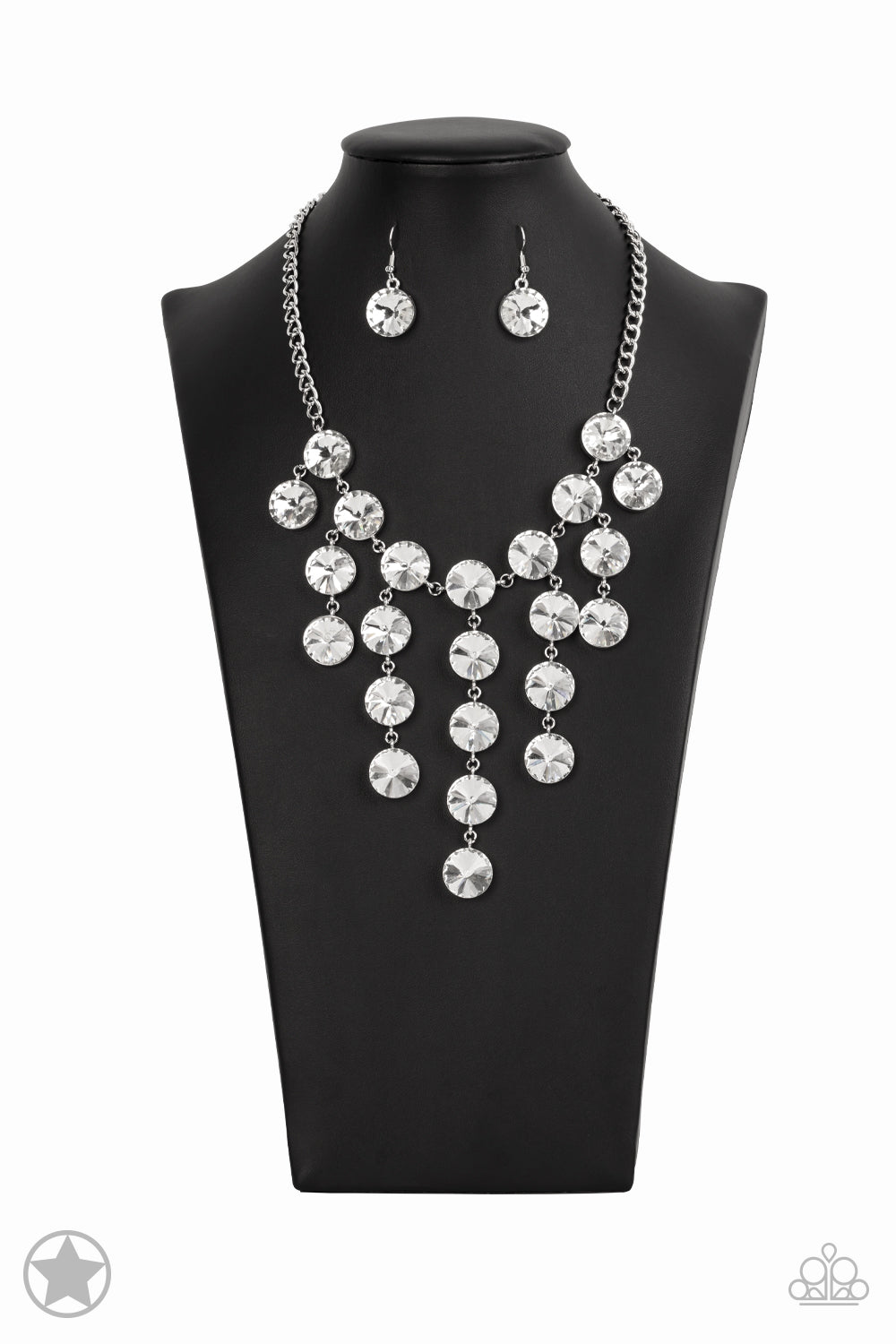 Spotlight Stunner Necklace Set - White