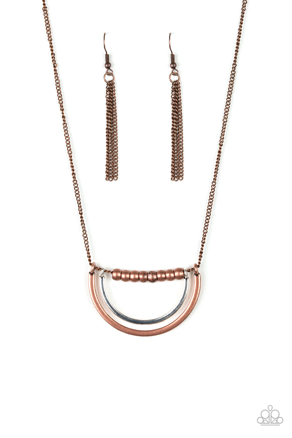 Artificial Arches Necklace Set - Copper