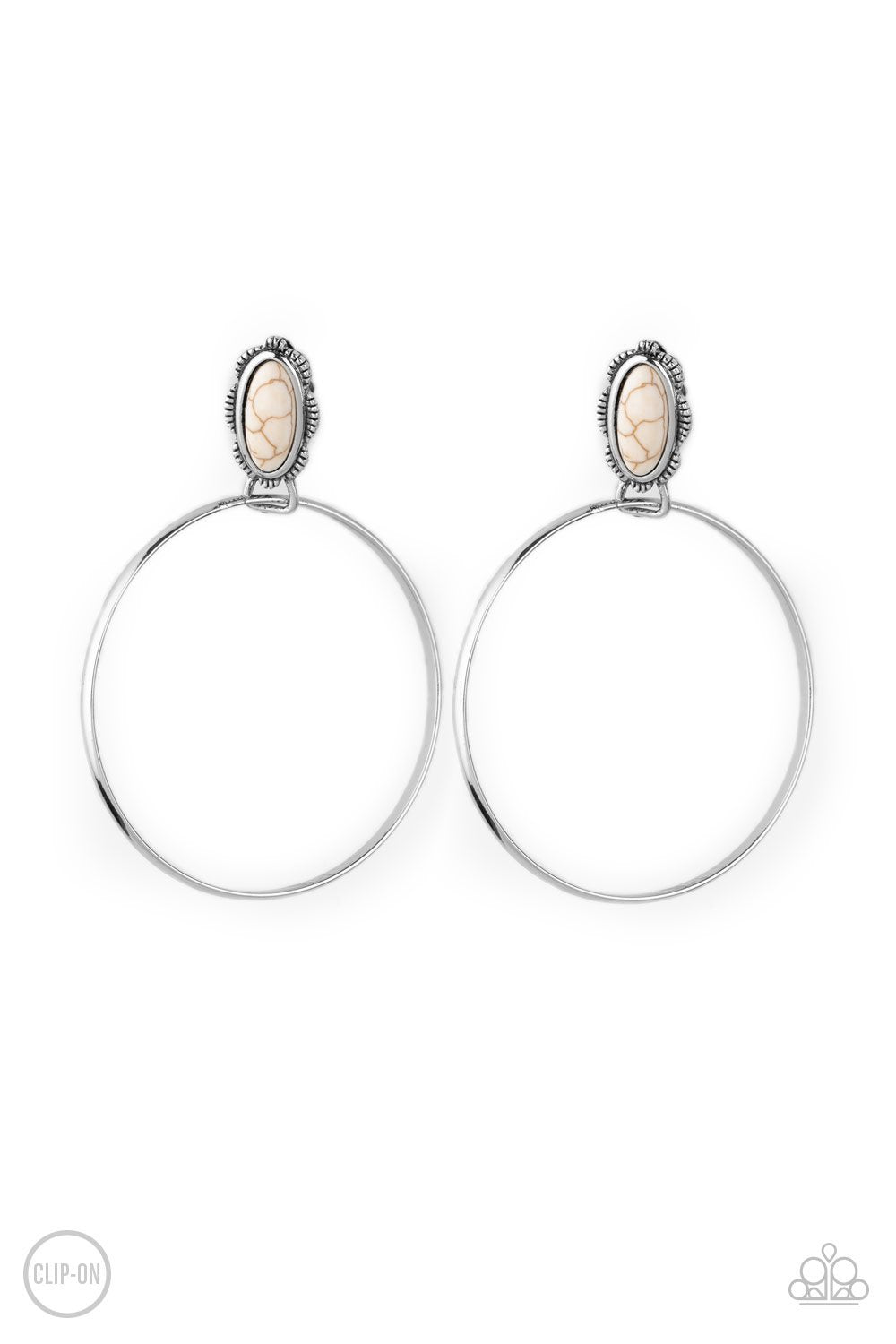 At Long LASSO Earring - White