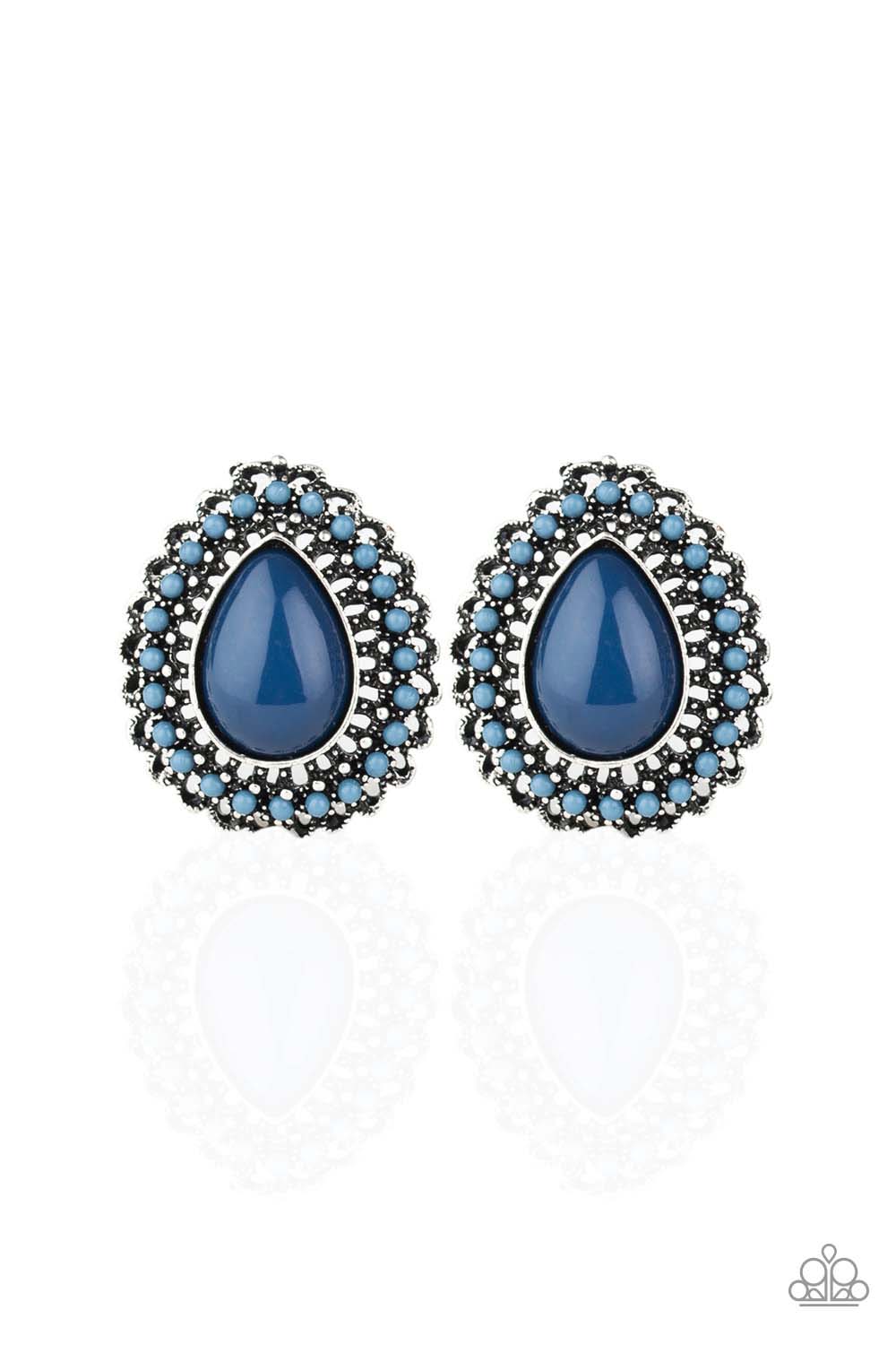 BEADED BLAST Earring - BLUE