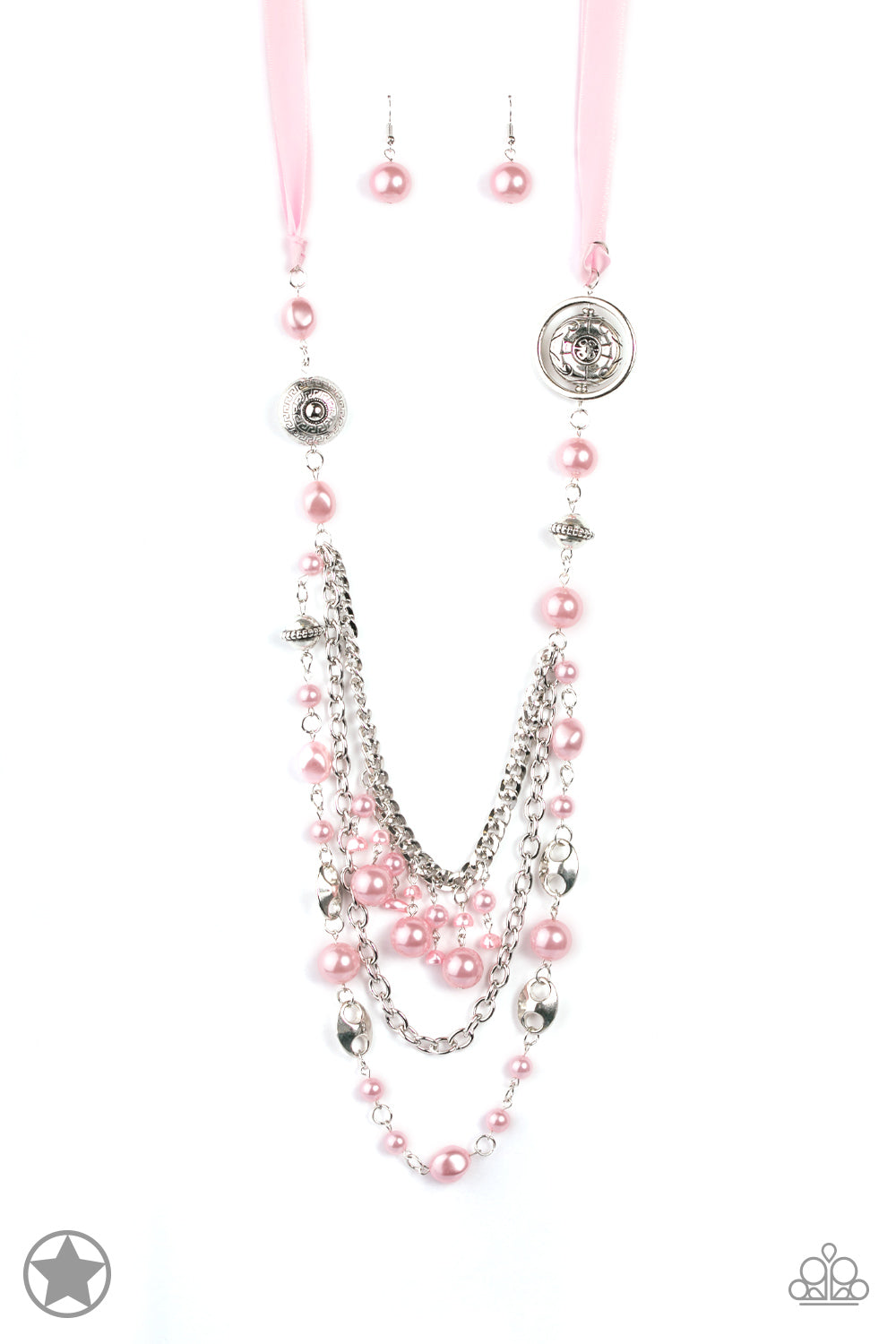 All The Trimmings Necklace Set - Pink