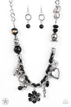 Load image into Gallery viewer, Charmed I&#39;m Sure Necklace Set - Black
